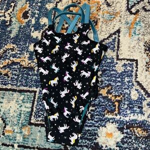 Cat & Jack one piece unicorn swimsuit. 18 mo. EUC.